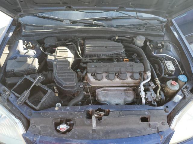 1HGES26711L019495 - 2001 HONDA CIVIC EX BLUE photo 11