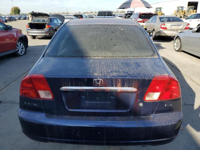 1HGES26711L019495 - 2001 HONDA CIVIC EX BLUE photo 6