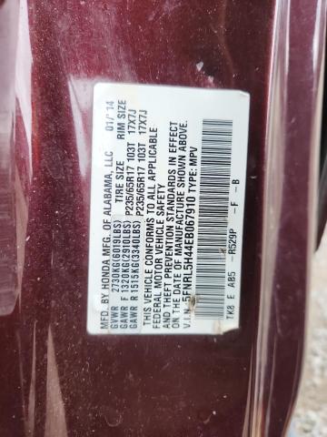 5FNRL5H44EB067910 - 2014 HONDA ODYSSEY EX BURGUNDY photo 14