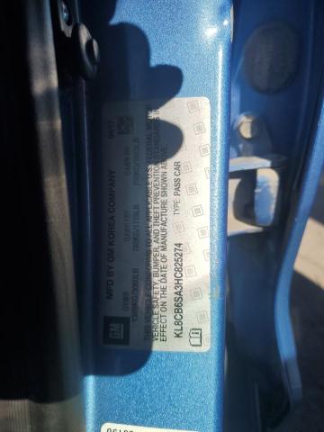 KL8CB6SA3HC825274 - 2017 CHEVROLET SPARK LS BLUE photo 13