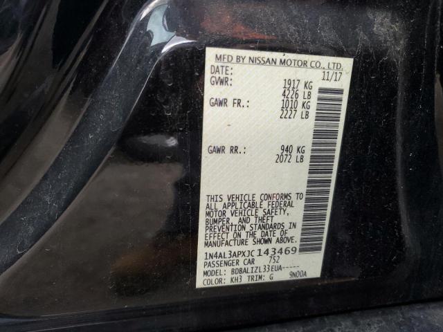 1N4AL3APXJC143469 - 2018 NISSAN ALTIMA 2.5 أسود صورة 13