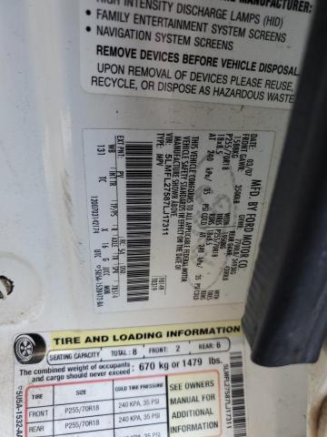 5LMFL27587LJ17311 - 2007 LINCOLN NAVIGATOR L WHITE photo 14