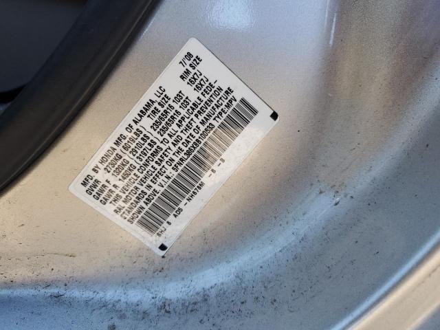 5FNRL386X8B100533 - 2008 HONDA ODYSSEY EXL SILVER photo 13