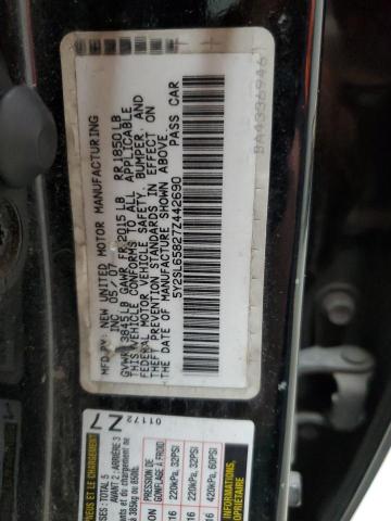 5Y2SL65827Z442690 - 2007 PONTIAC VIBE BLACK photo 12