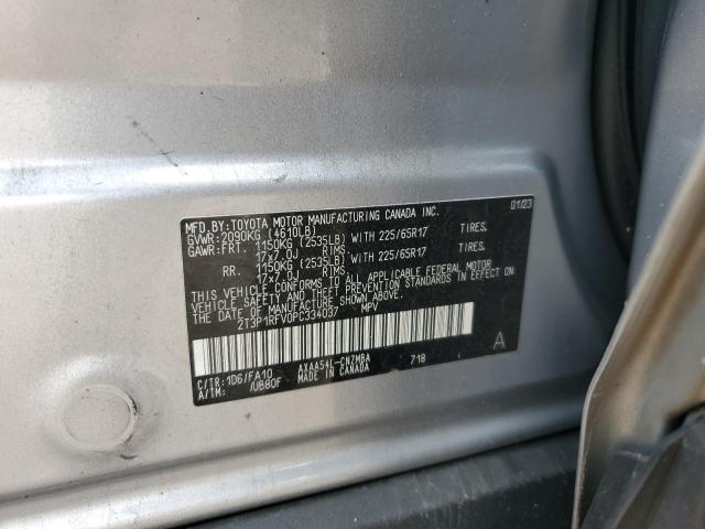 2T3P1RFV0PC334037 - 2023 TOYOTA RAV4 XLE 银色 照片 13