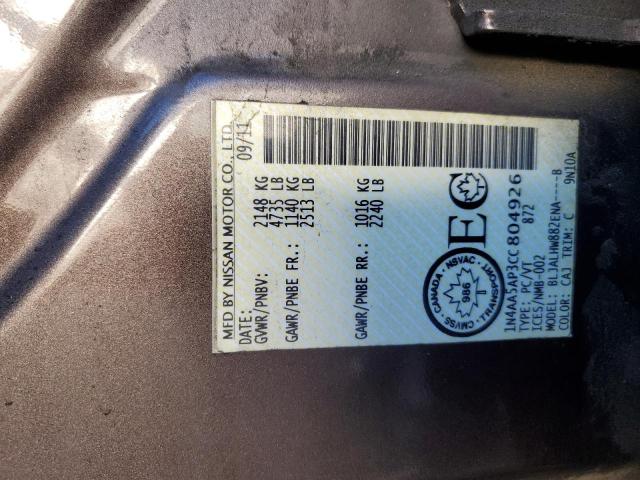 1N4AA5AP3CC804926 - 2012 NISSAN MAXIMA S BROWN photo 12