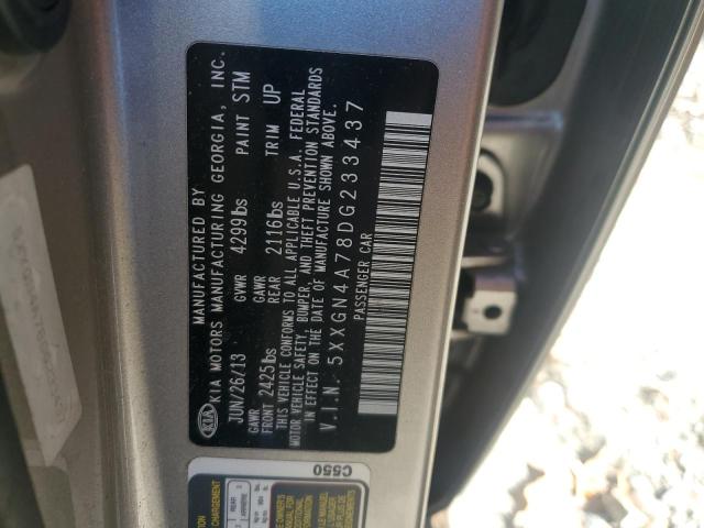 5XXGN4A78DG233437 - 2013 KIA OPTIMA EX SILVER photo 12