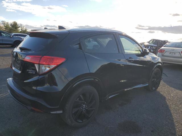 3CZRU6H13MM702029 - 2021 HONDA HR-V SPORT შავი ფოტო 3