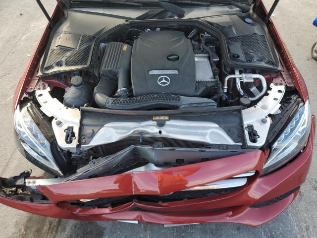 55SWF4JB3JU270454 - 2018 MERCEDES-BENZ C 300 RED photo 11
