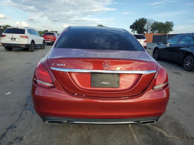 55SWF4JB3JU270454 - 2018 MERCEDES-BENZ C 300 RED photo 6