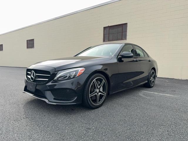 55SWF4KB8HU201283 - 2017 MERCEDES-BENZ C 300 4MATIC BLACK photo 2