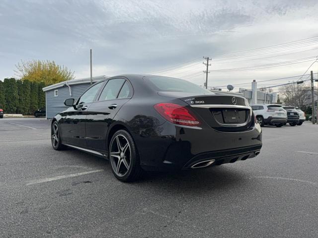 55SWF4KB8HU201283 - 2017 MERCEDES-BENZ C 300 4MATIC BLACK photo 3