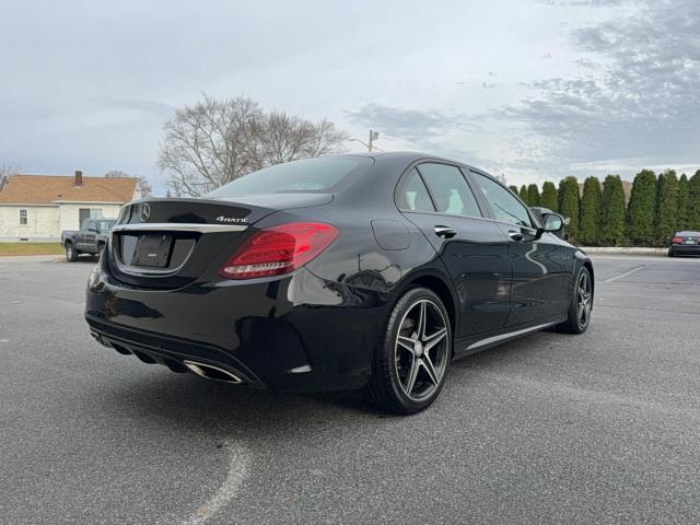 55SWF4KB8HU201283 - 2017 MERCEDES-BENZ C 300 4MATIC BLACK photo 4