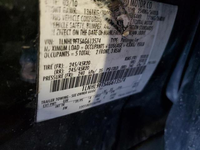 1LNHL9FT5AG613574 - 2010 LINCOLN MKS 黑色 照片 13