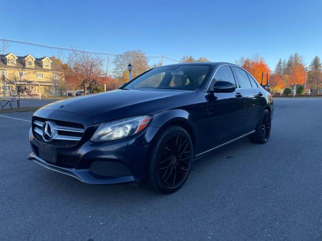 55SWF4KB5GU159007 - 2016 MERCEDES-BENZ C 300 4MATIC BLUE photo 2