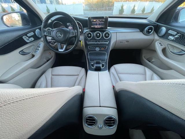 55SWF4KB5GU159007 - 2016 MERCEDES-BENZ C 300 4MATIC BLUE photo 9