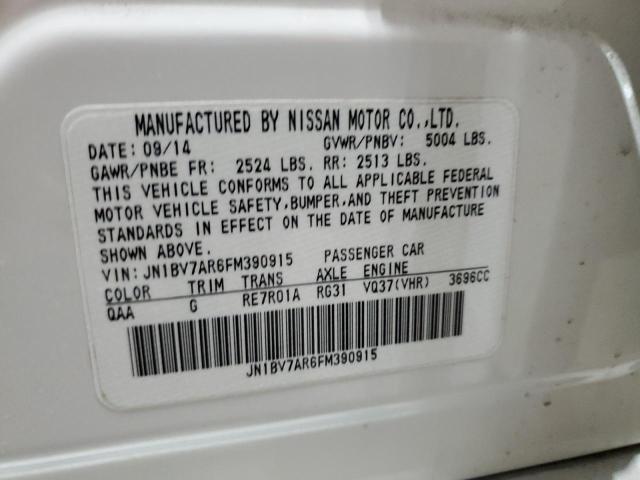 JN1BV7AR6FM390915 - 2015 INFINITI Q50 BASE 白色 照片 13