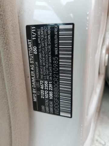 WDDGF8BB0CR210985 - 2012 MERCEDES-BENZ C 300 4MATIC WHITE photo 12