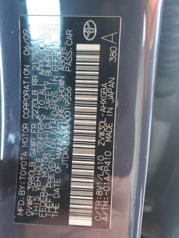 JTDKN3DU5A0019556 - 2010 TOYOTA PRIUS ნაცრისფერი ფოტო 12