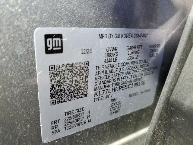 KL77LHEP5SC199166 - 2025 CHEVROLET TRAX 1LT SILVER photo 13