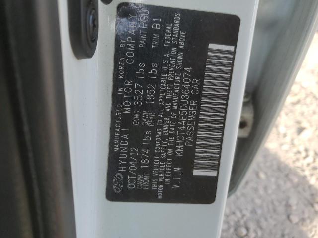 KMHCT4AE5DU364074 - 2013 HYUNDAI ACCENT GLS WHITE photo 12