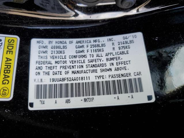 19UUA8F52AA018111 - 2010 ACURA TL 黑色 照片 12