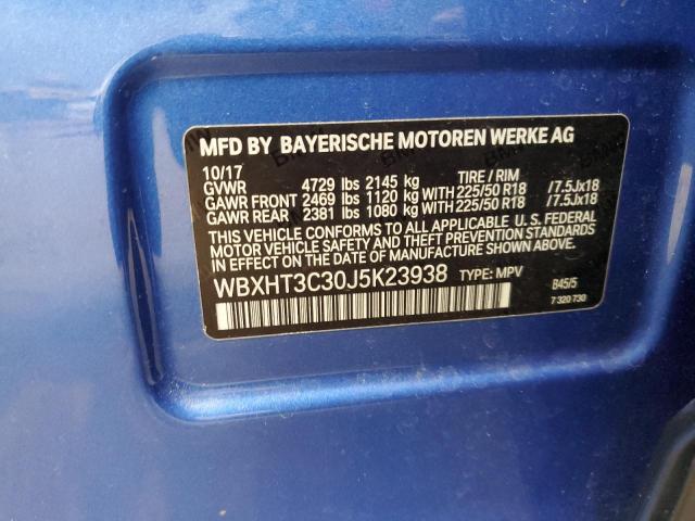 WBXHT3C30J5K23938 - 2018 BMW X1 XDRIVE28I Blau Foto 13