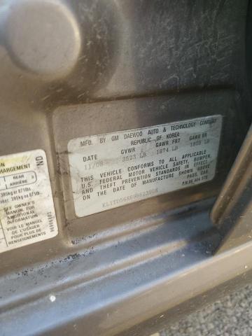 KL1TD56E69B623908 - 2009 CHEVROLET AVEO LS თაფლისფერი ფოტო 12