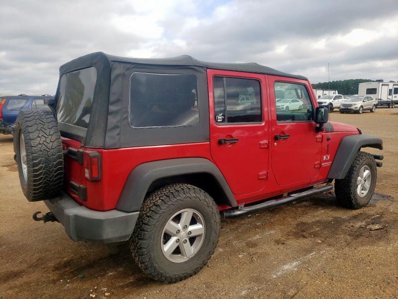 1J4GA39197L151818 - 2007 JEEP WRANGLER X RED photo 3