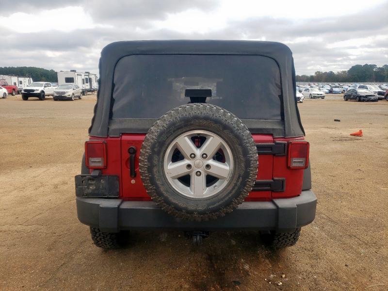 1J4GA39197L151818 - 2007 JEEP WRANGLER X RED photo 6