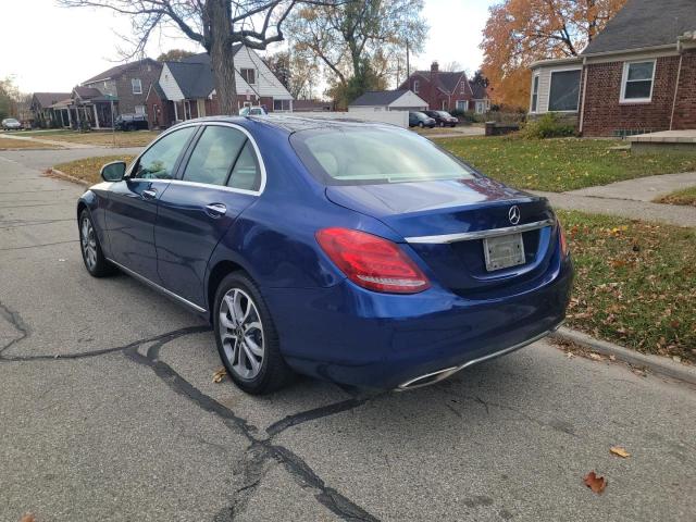 55SWF4KB2JU260741 - 2018 MERCEDES-BENZ C 300 4MATIC BLUE photo 3