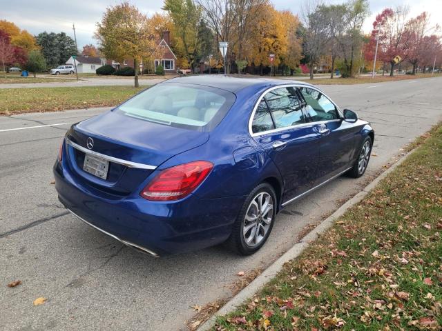 55SWF4KB2JU260741 - 2018 MERCEDES-BENZ C 300 4MATIC BLUE photo 4