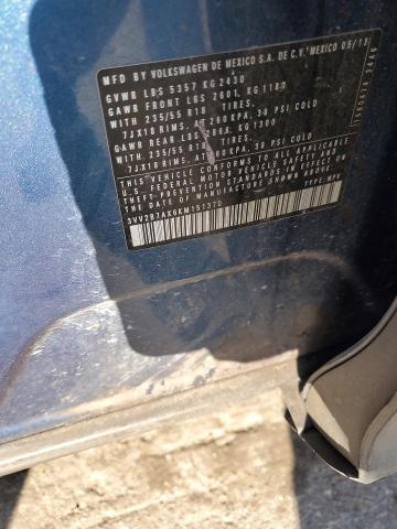 3VV2B7AX6KM151370 - 2019 VOLKSWAGEN TIGUAN SE 蓝色 照片 13