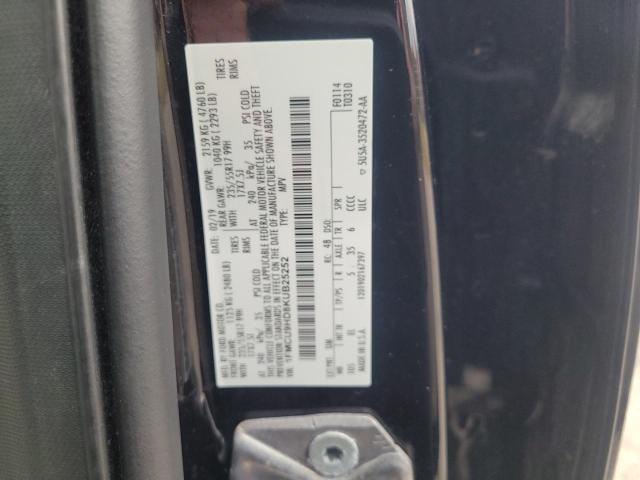 1FMCU9HD8KUB25252 - 2019 FORD ESCAPE SEL შავი ფოტო 10