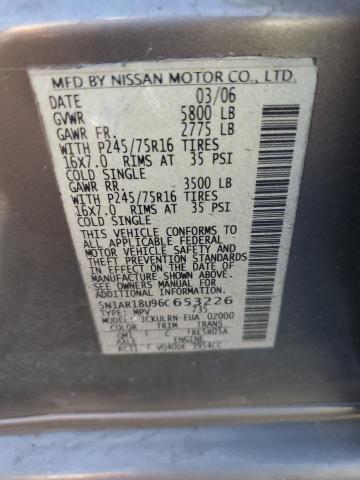 5N1AR18U96C653226 - 2006 NISSAN PATHFINDER LE GRAY photo 12