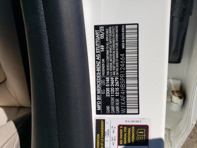 W1KAF4HB5PR124664 - 2023 MERCEDES-BENZ C 300 4MATIC WHITE photo 12