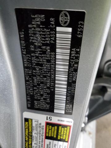 4T1R11AKXPU836066 - 2023 TOYOTA CAMRY LE Күміс фото 12