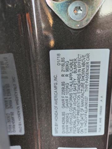 1HGCV1F42JA090327 - 2018 HONDA ACCORD EX შავი ფოტო 13