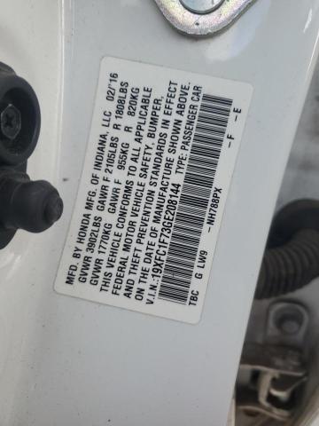 19XFC1F73GE208144 - 2016 HONDA CIVIC EXL 白色 照片 12