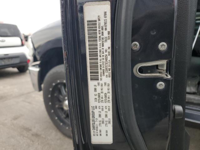 1C6RR7GT3ES409294 - 2014 RAM 1500 SLT BLACK photo 12