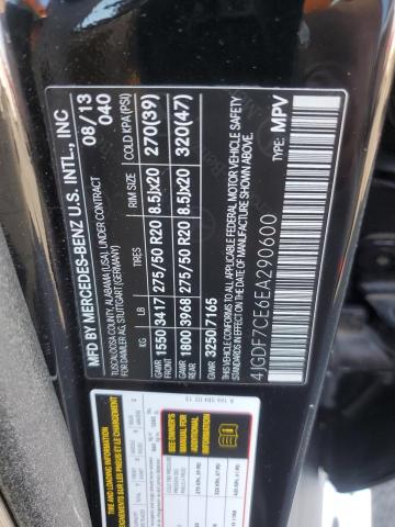 4JGDF7CE6EA290600 - 2014 MERCEDES-BENZ GL 450 4MATIC BLACK photo 13