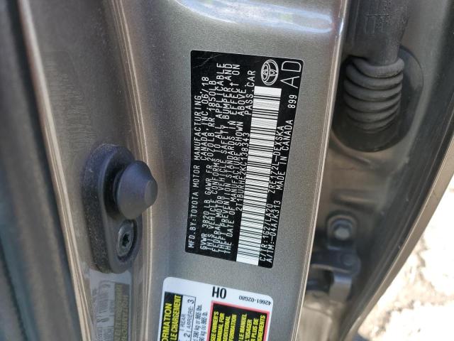 2T1BURHE2KC138343 - 2019 TOYOTA COROLLA L 棕色 照片 12