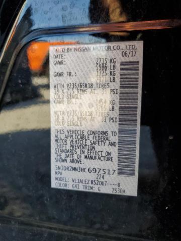 5N1DR2MN3HC697517 - 2017 NISSAN PATHFINDER S 黑色 照片 13