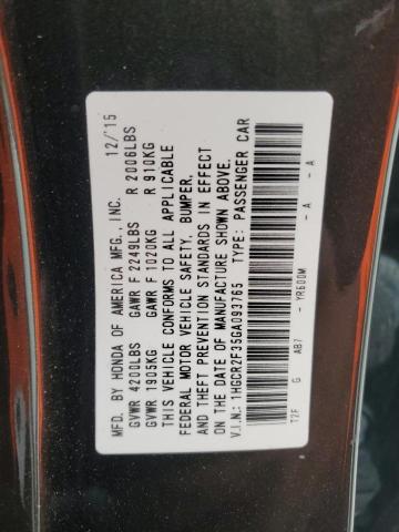 1HGCR2F35GA093765 - 2016 HONDA ACCORD LX 黑色 照片 13