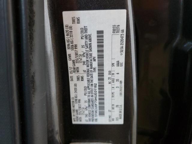 1FMCU0F70HUE01182 - 2017 FORD ESCAPE S GRAY photo 13