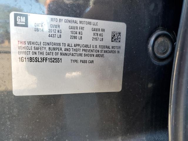 1G11B5SL3FF152551 - 2015 CHEVROLET MALIBU LS 石墨色 照片 12