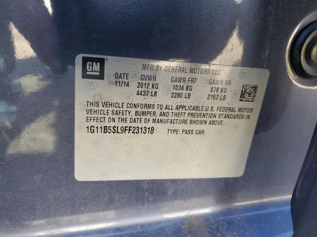 1G11B5SL9FF231318 - 2015 CHEVROLET MALIBU LS أزرق صورة 12