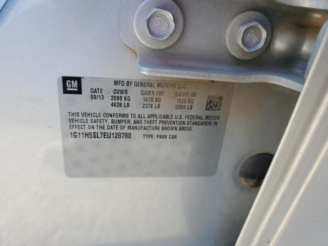 1G11H5SL7EU128780 - 2014 CHEVROLET MALIBU LTZ 银色 照片 12