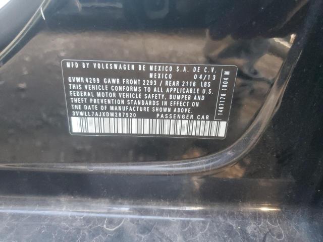 3VWLL7AJXDM287920 - 2013 VOLKSWAGEN JETTA TDI BLACK photo 12