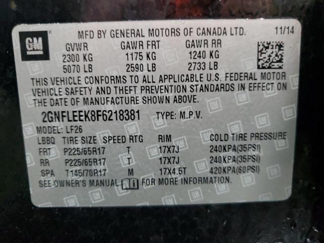 2GNFLEEK8F6218381 - 2015 CHEVROLET EQUINOX LS BLACK photo 13